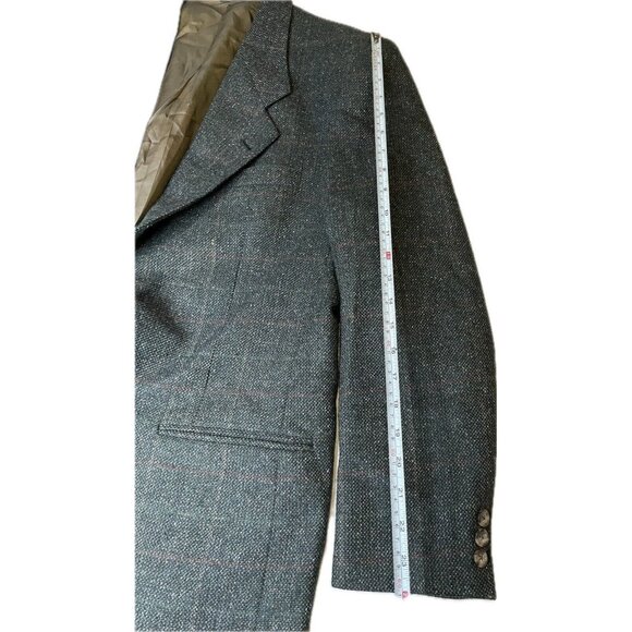 Lanvin Tweed Blazer Men’s Wool Gray 44R Made In USA - Picture 11 of 12
